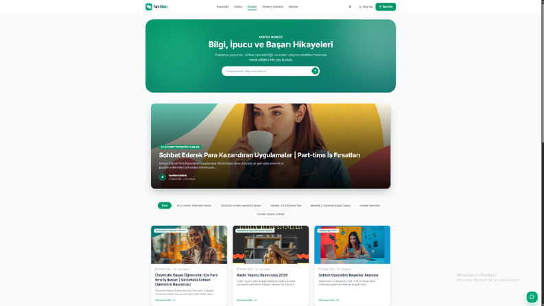  İş ilanı ve blog platformu