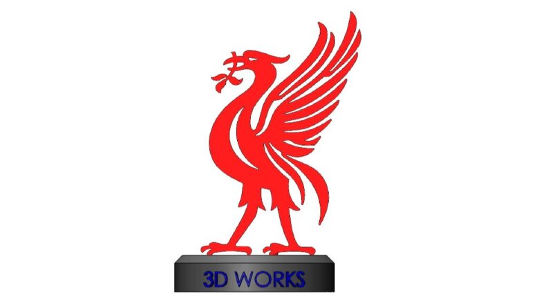 3D baskı için Liverpool maskotunun modellemesi