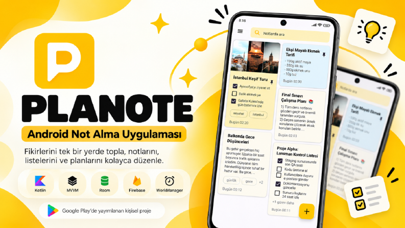 Planote | Kotlin, Firebase ve Room ile Android Uygulaması