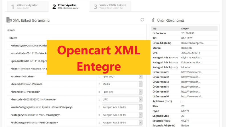 Opencart Xml Entegrasyon