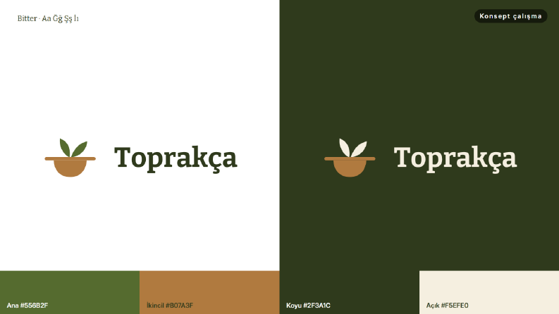 Konsept: Toprakça — Logo ve Kimlik
