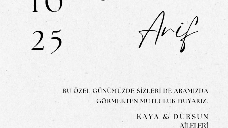 Vesuce – Kişiye Özel Davetiye Tasarımı 