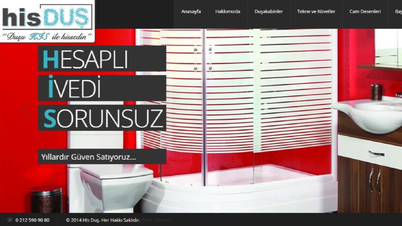 His Duş Kurumsal Web Sitesi