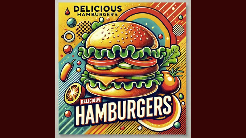 Yapay Zeka ile Yapılmış Hamburger Afişi