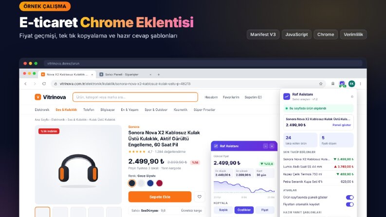 E-ticaret Chrome Eklentisi – Örnek Çalışma