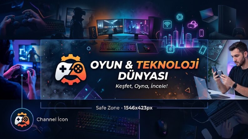 Modern & Minimalist YouTube Kanal Banner Tasarımı