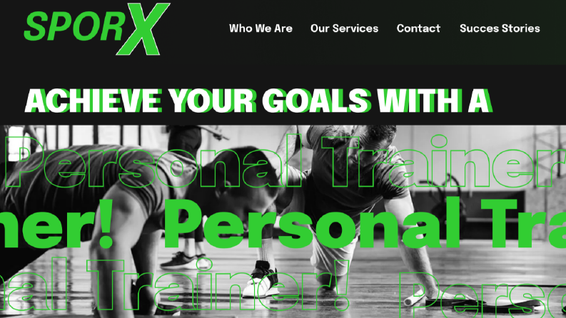 SporX Website UI design