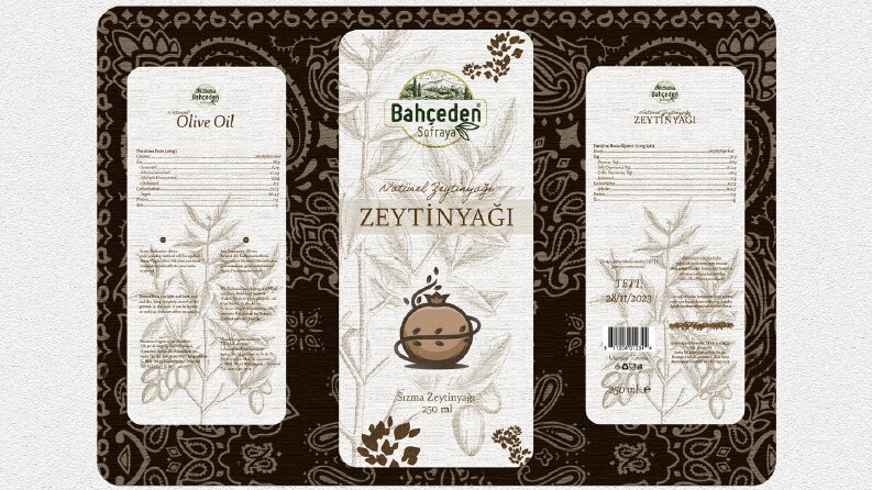 Bahçeden Sofraya - Zeytinyağı Ambalaj Tasarımı 