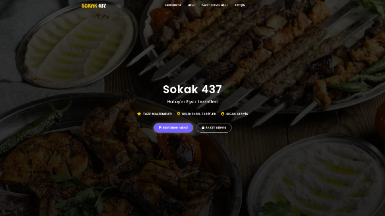 Sokak437 - Web Sitesi ve Online Restaurant Menüsü