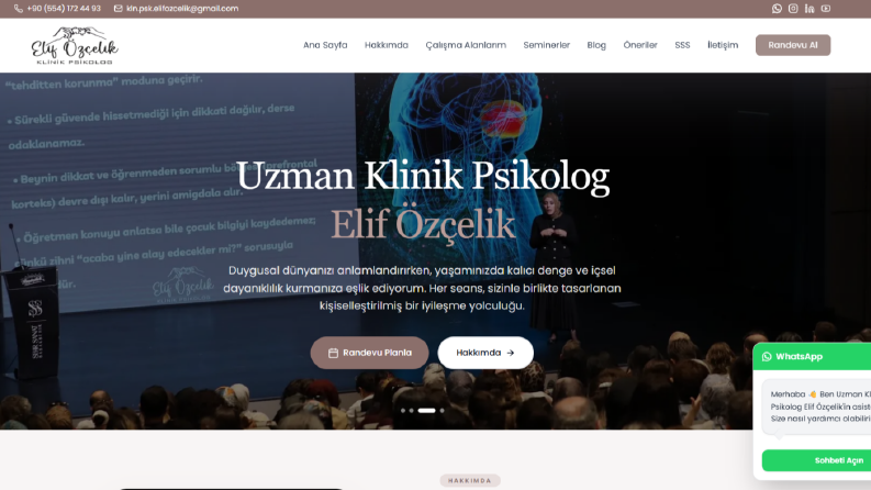 Klinik Psikolog Elif Özçelik