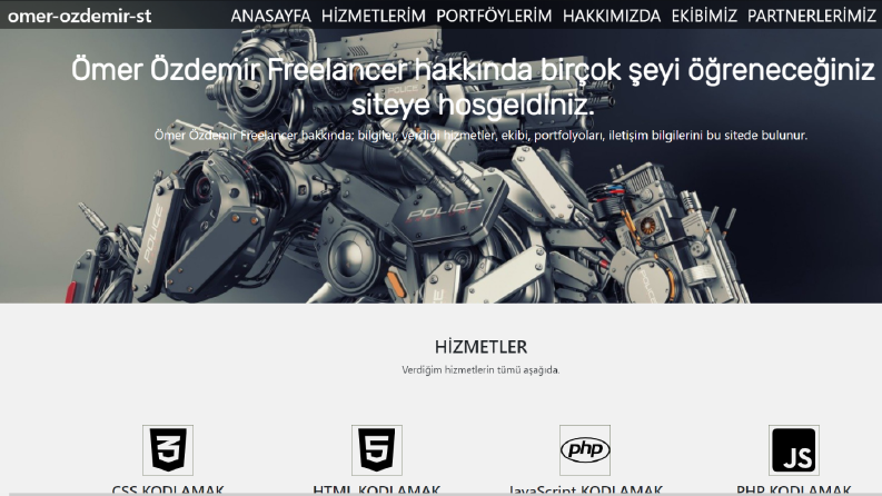 ömer özdemir - Freelancer tanıtım sitesi oluşturma