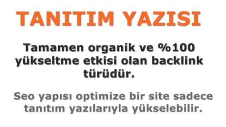 tanıtım yazısı