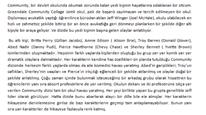 Community Dizi İncelemesi