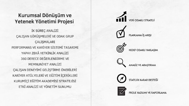 Kurumsal Dönüşüm ve Yetenek Yönetimi Projesi 