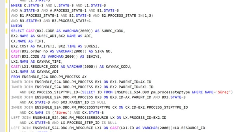 Sql Sorgu