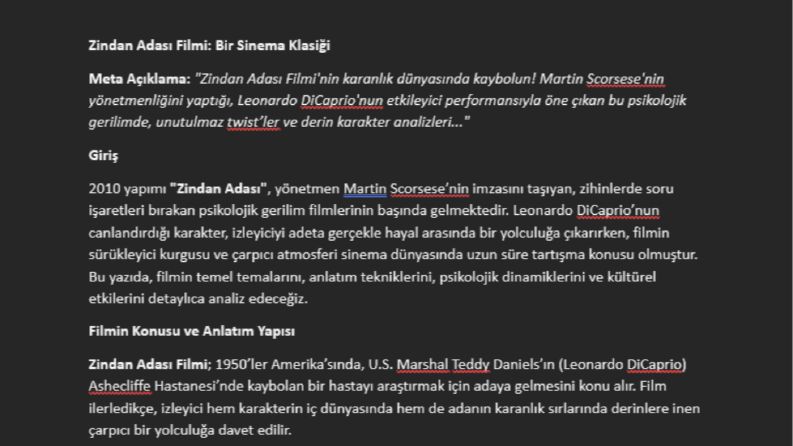 Zindan Adası – Film Analizi 