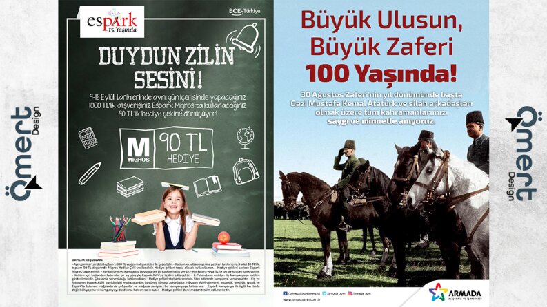 Armada ve Espark AVM için yaptığım çalışmalar.