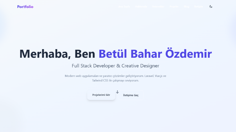 Modern ve Mobil Uyumlu Kişisel / Kurumsal Web Sitesi
