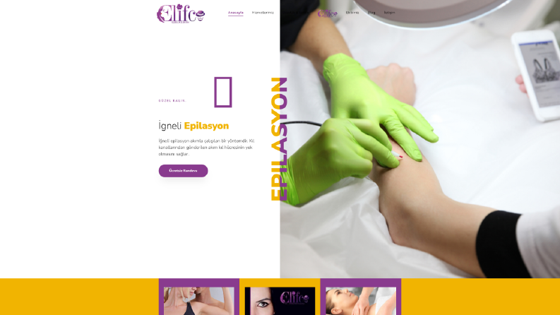 Elifce Güzellik Web Site Tasarımı