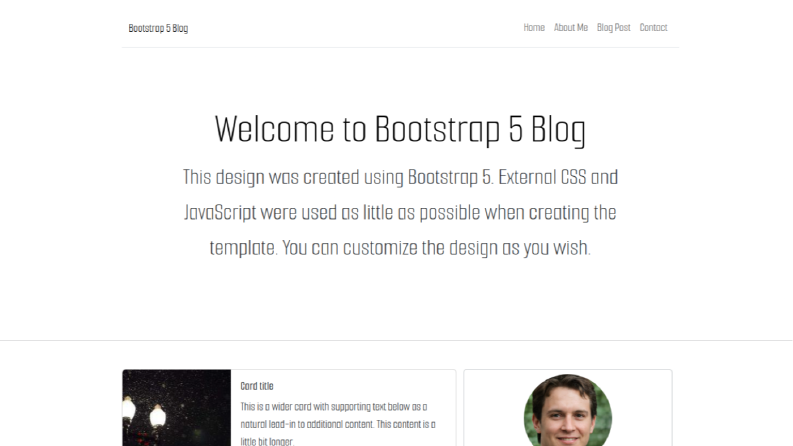Bootstrap 5 Konsept Blog Sitesi Tasarımı