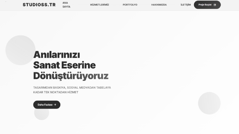 Studiosstr web site tasarımı