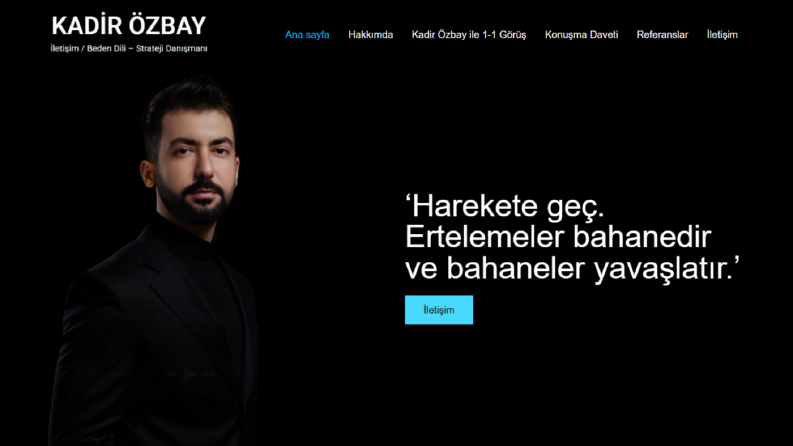 Kadir Özbay - kişisel kurumsal web sitesi