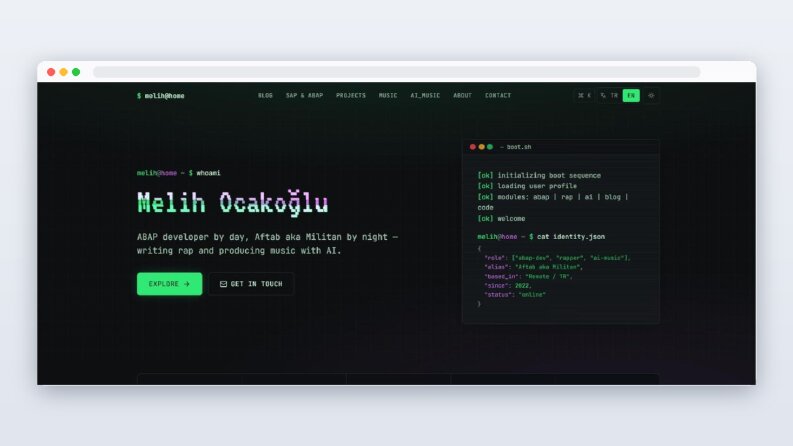 Kişisel Portfolyo Sitesi - Web Geliştirici