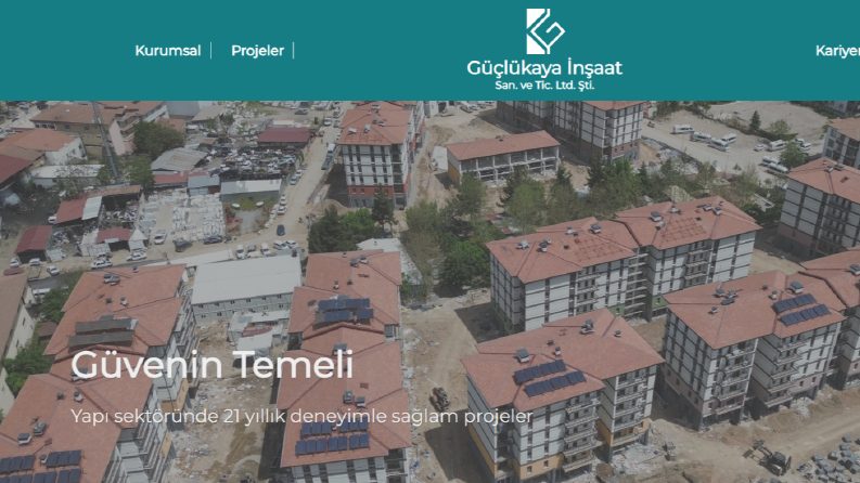 Kurumsal İnşaat Firması için Web Sitesi (Next.js + CSS)