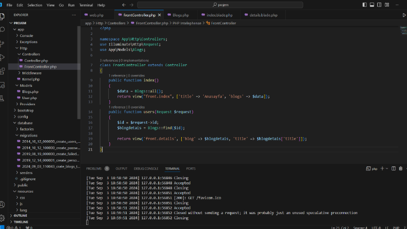 Laravel ile Geliştirmeler