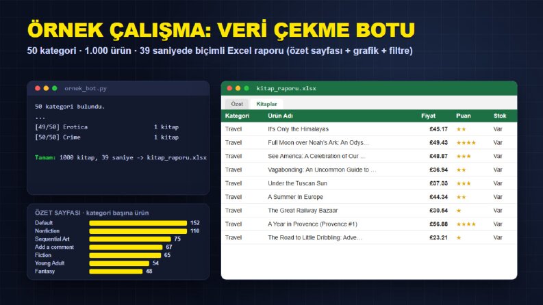 Veri Çekme Botu - 1.000 Ürün → Excel Raporu