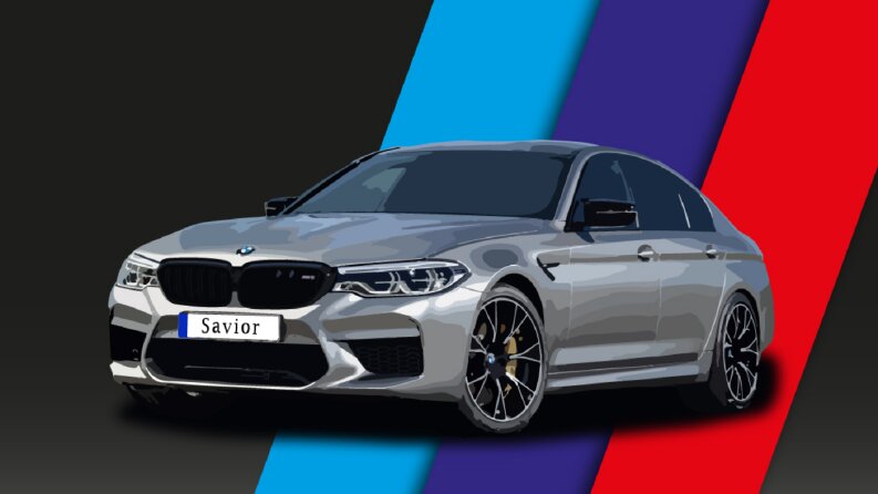 BMW M5 F90 İllüstrasyon