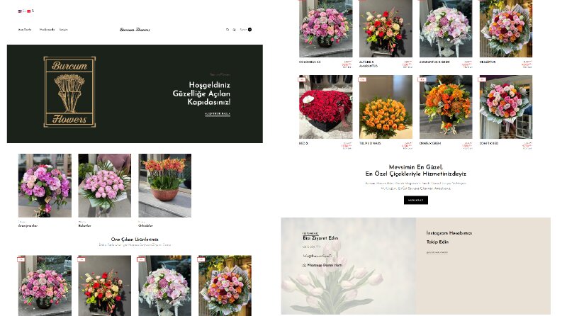 çiçek e-ticaret website