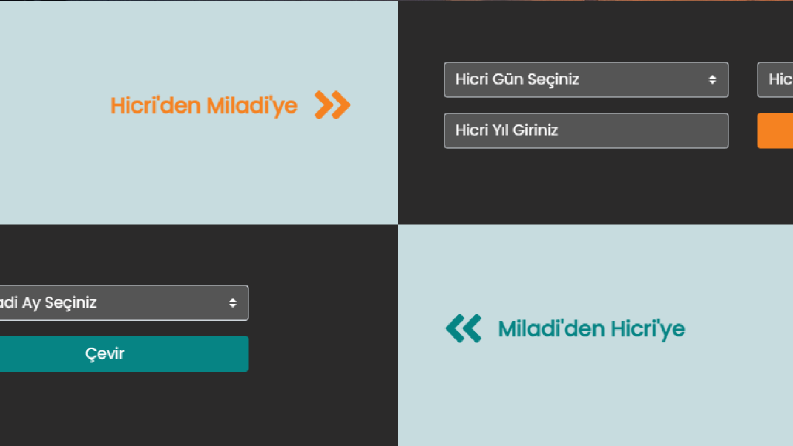 Hicri Miladi Çeviri Sistemi ve Siteye Eklenmesi