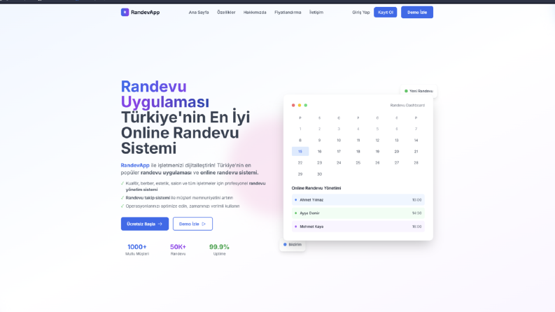 RandevApp Online CRM & RANDEVU YÖNETİMİ