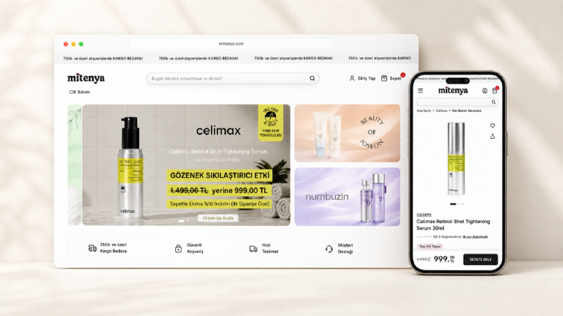 React/Next.js E-Ticaret Platformu — Uçtan Uca Frontend + API