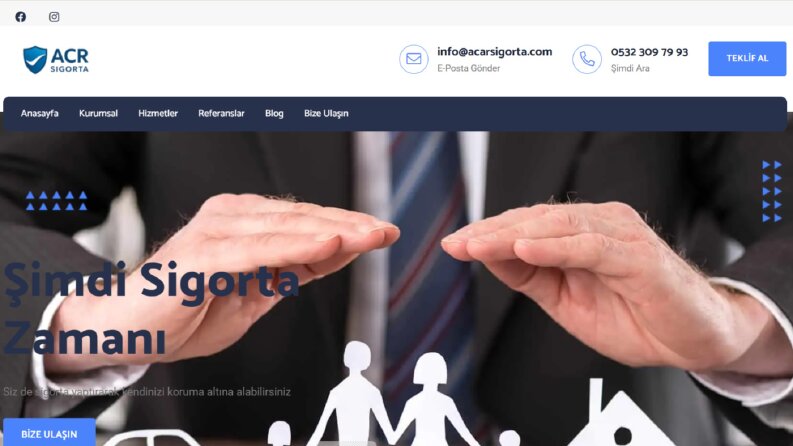 Acar Sigorta Kurumsal Web Sitesi