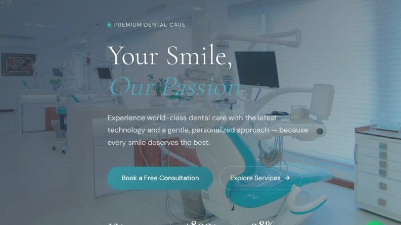 Modern Diş Kliniği Web Sitesi (Responsive Tasarım)