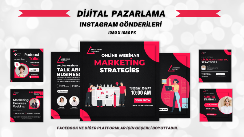 Dijital pazarlama, Podcast, Online İnstagram post tasarımı