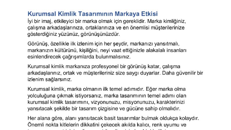 Bi fikir Bi sanat- Kurumsal Kimlik Tasarımı