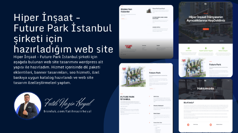 Hiper İnşaat - Future Park İstanbul  şirketi için website