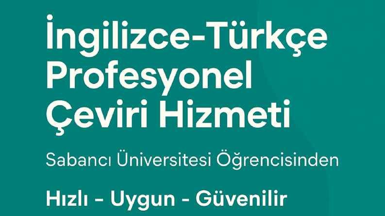 İngilizce-Türkçe Profesyonel Çeviri Hizmeti