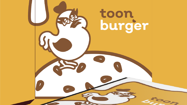 Toon Burger Menü Tasarımı