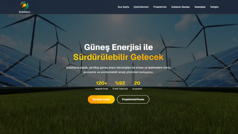 SolisNova Solar Enerji - Kurumsal Tanıtım Sitesi