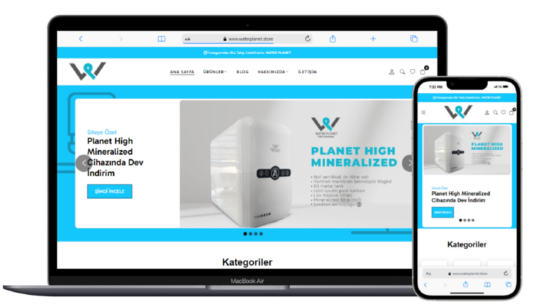 Water Planet Mern E-ticaret Sitesi