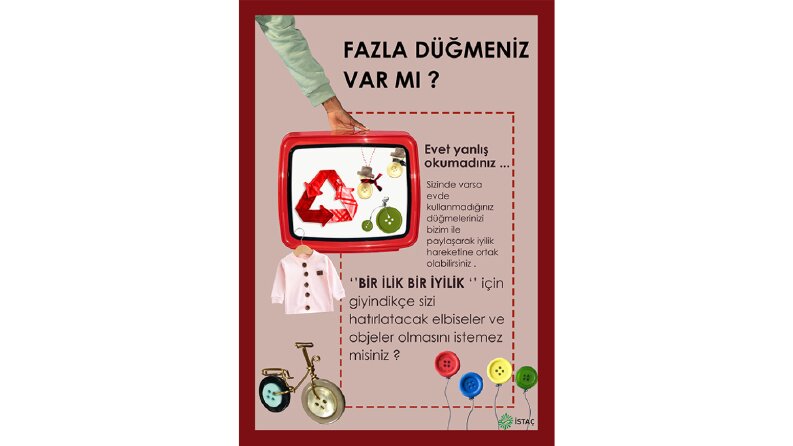 İSTAÇ - Düğme Toplama kampanyası Afiş Çalışması