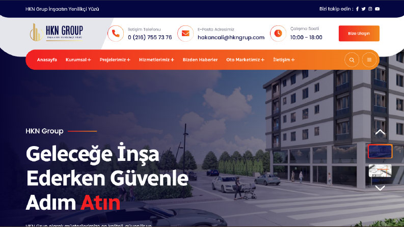 HKN Group | İnşaat ve Yatırım Sektörüne Kurumsal Web