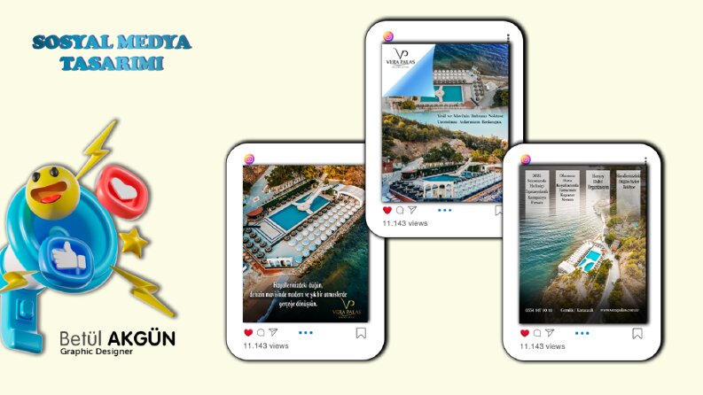 Vera palas hotel için sosyal medya tasarımı