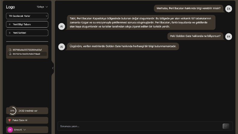 Docs AI - Dökümanlarınız Hakkında Sorular Sorun!