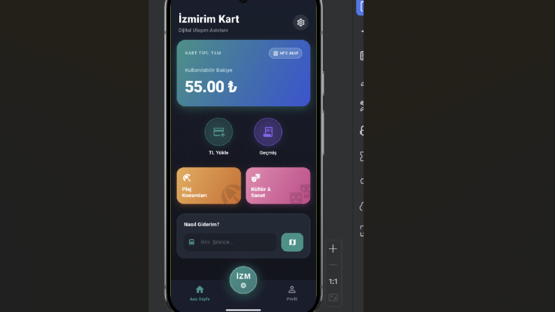 Kentkart NFC ile Geçiş Uygulaması 