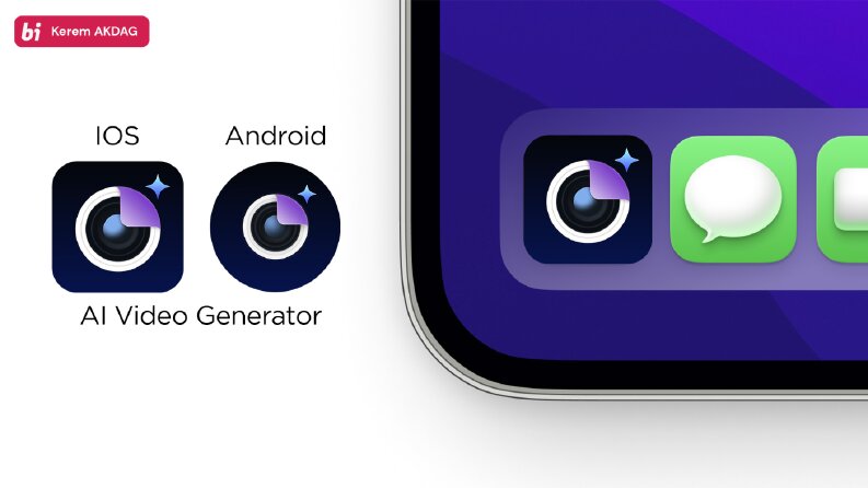 AI Video Generator - IOS ve Android App Icon